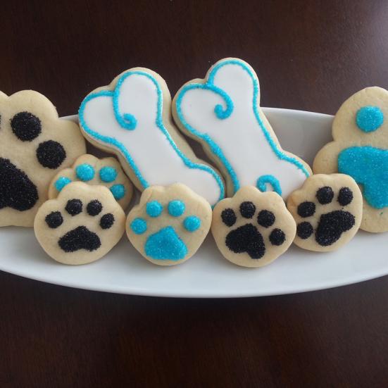 4 Pcs Dog Bone Cake Stencil Decorating Fondant Cookie Cutter DIY Molds Tool