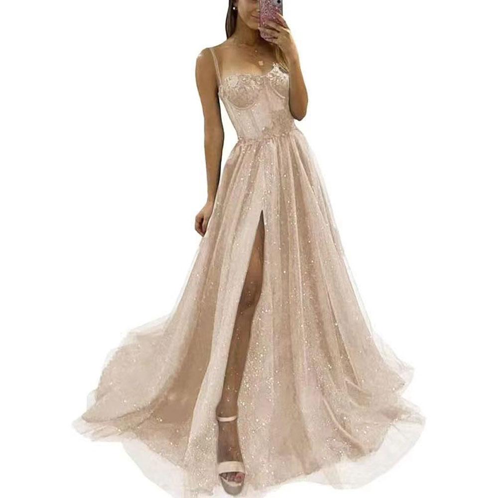 Новое поступление выпускных платьев Vestido de Festa синее платье с вырезом на шее элегантный стиль кружево элегантный сексуальный разрез