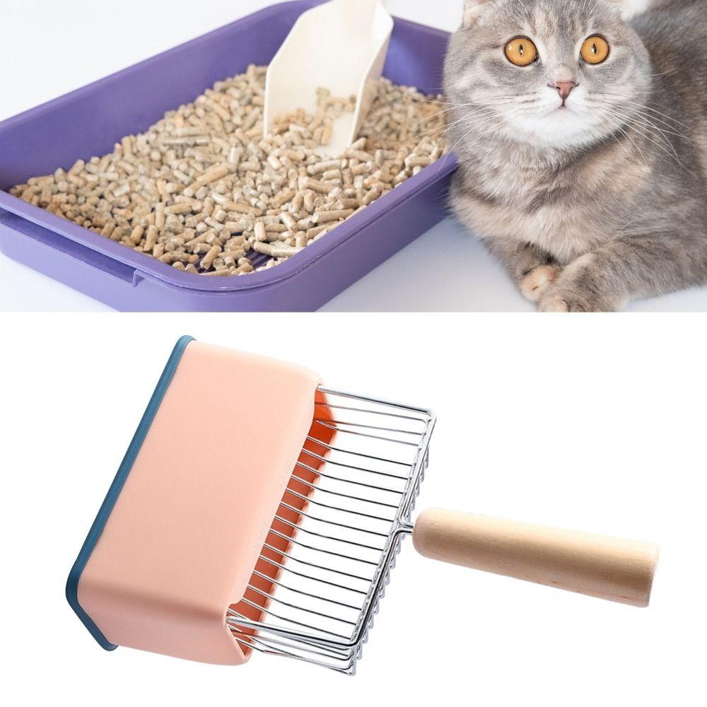Deep Shovel Cat Litter Scoop Long Handle Litter Box Scooper Kitty Metal Scooper for Cat Owners