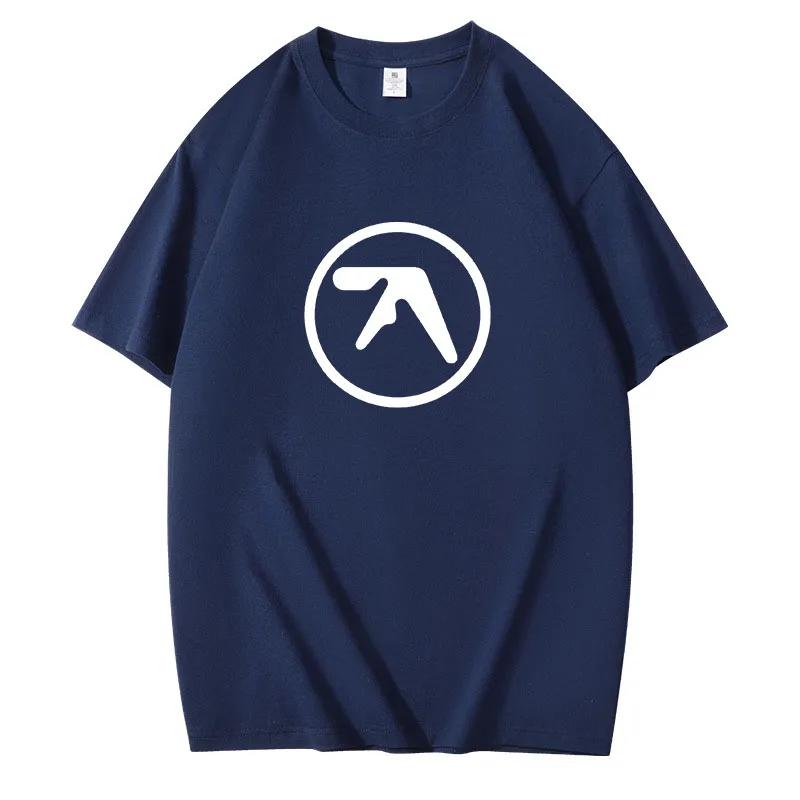 Мужская забавная презентационная модная мужская черная футболка Aphex Twin с короткими рукавами, мужская футболка с принтом из хлопка с короткими рукавами