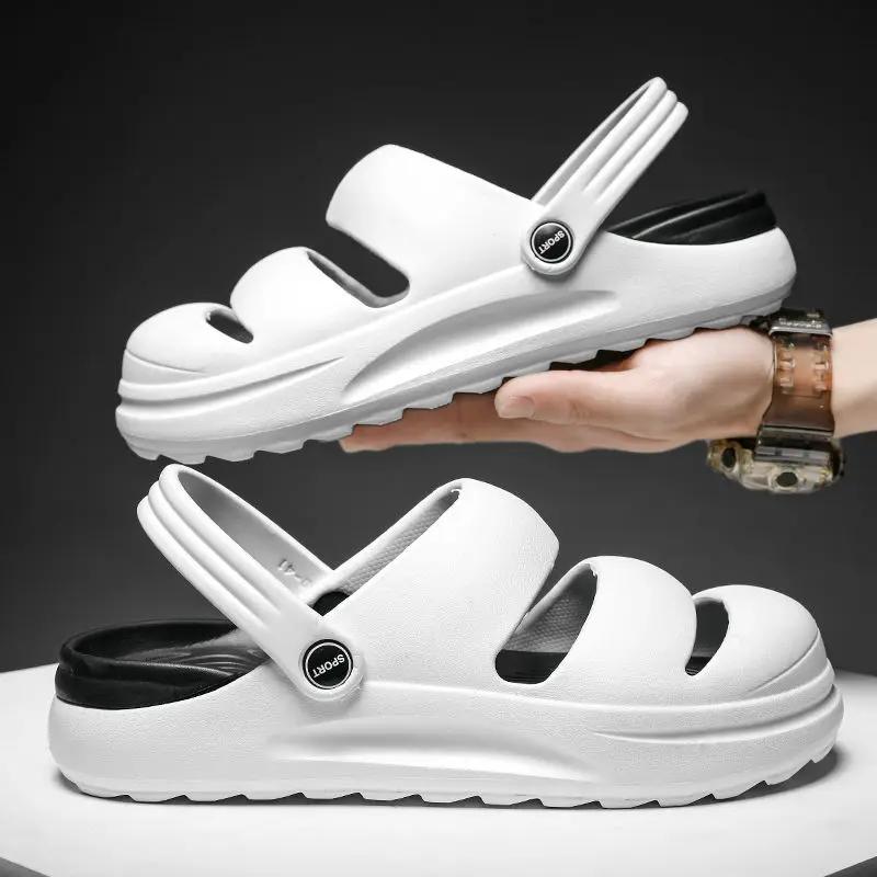 Fashion Men's Shoe Platform Outdoor Male Slipper Height Mascullino Low Price 2025 Fashion Summer Sale Rubber Style Adult Pvc Fun Slides