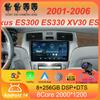 Автомобильное радио Android 14 Carplay Auto для Lexus ES300 ES330 XV30 ES250 2001-2006 2Din DVD Мультимедиа Видео Плеер Carplay GPS Стерео