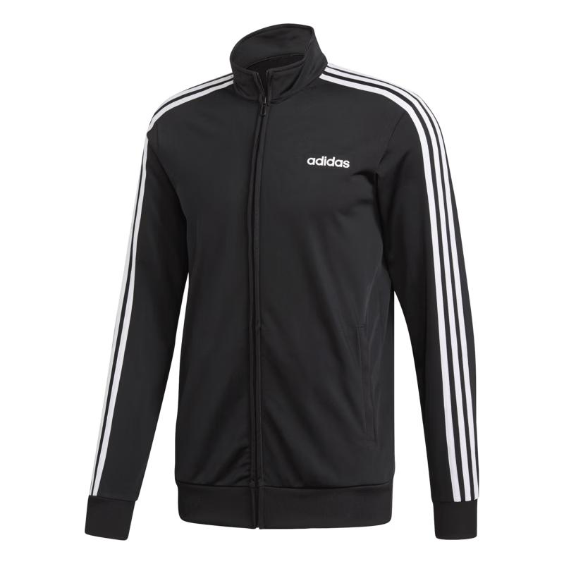 adidas Мужская спортивная куртка с воротником-стойкой и тремя полосками