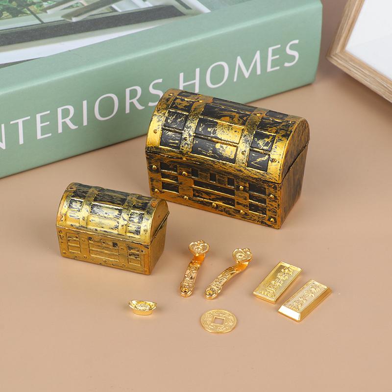 1/2/10Pcs Doll House Accessories Ruyi Gold Ingot Gold Bar Copper Coin Decoration