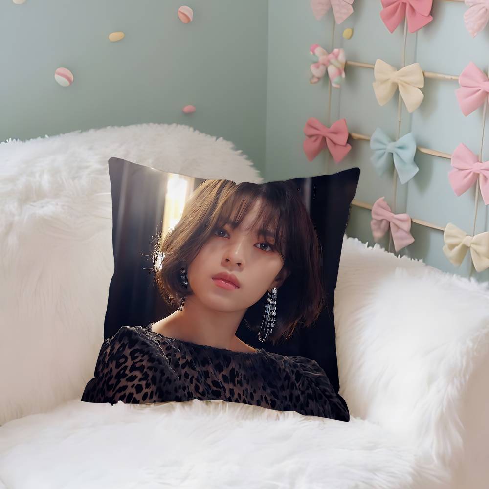Singer JJeongyeons Case Plush Fabric Soft Pillowcase Double Sided Print Cushion Cover Household Gifts