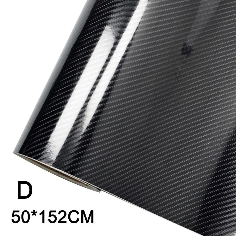 Автомобильные наклейки Виниловая пленка под карбоновое волокно 6D Глянцевые аксессуары Карбон Водонепроницаемая крышка Пленка из волокна Автомобильная пленка Мотоциклы Наклейки S8Q9