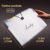 High-capacity A4 File Folder Translucent Document Organizer Simple Expanding Folder  Projects