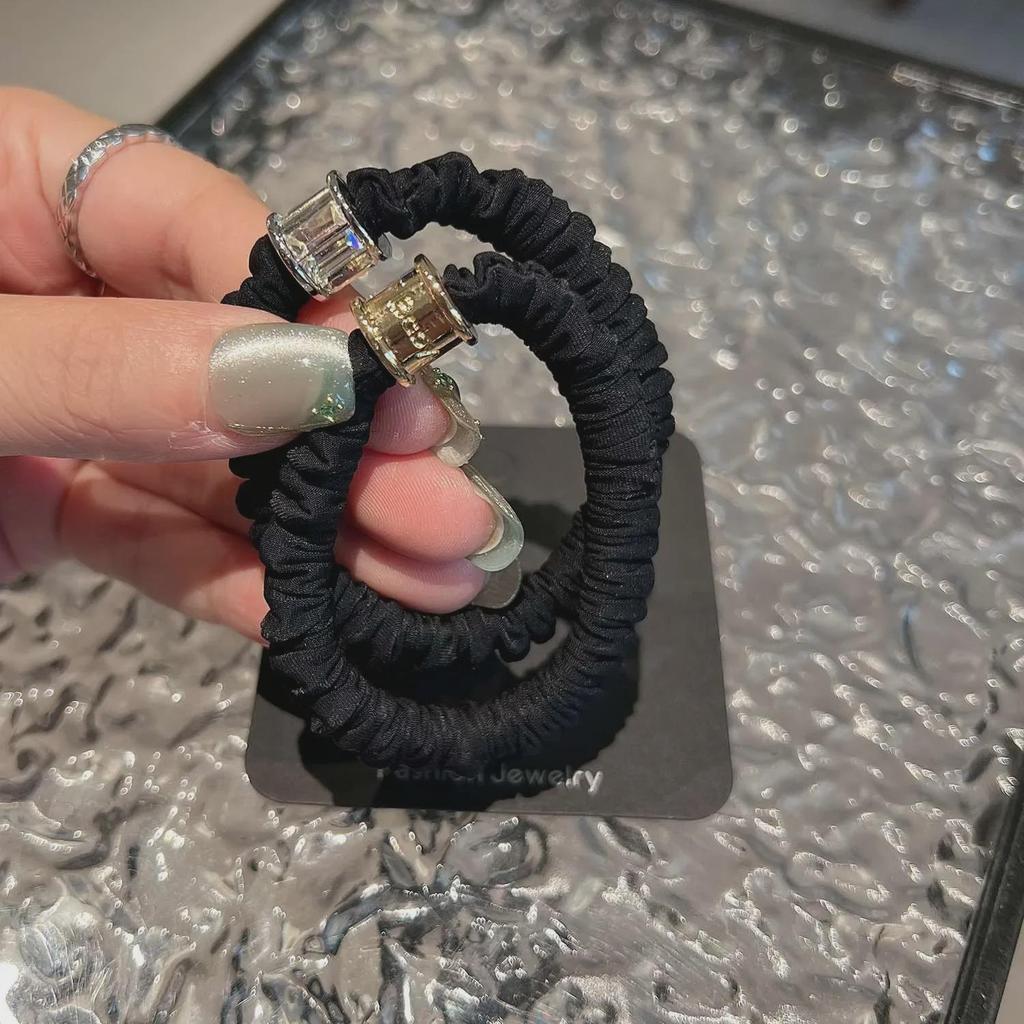 Южная Корея Кристалл Текстурированная Жгут Для Волос - Цилиндрическое Кольцо Для Конского Хвоста Для Женщин