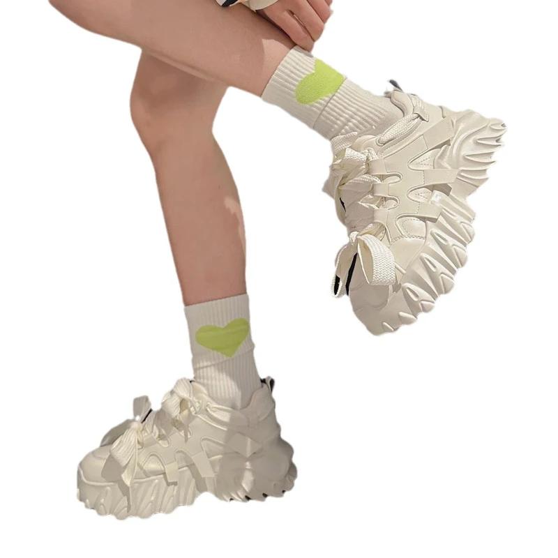 Fashion 2024 Summer Women's Shoes New Thick Sole Sports Platform Sneakers Comfort Elevated Shoes Casual Outdoor Versatile Sports Shoes