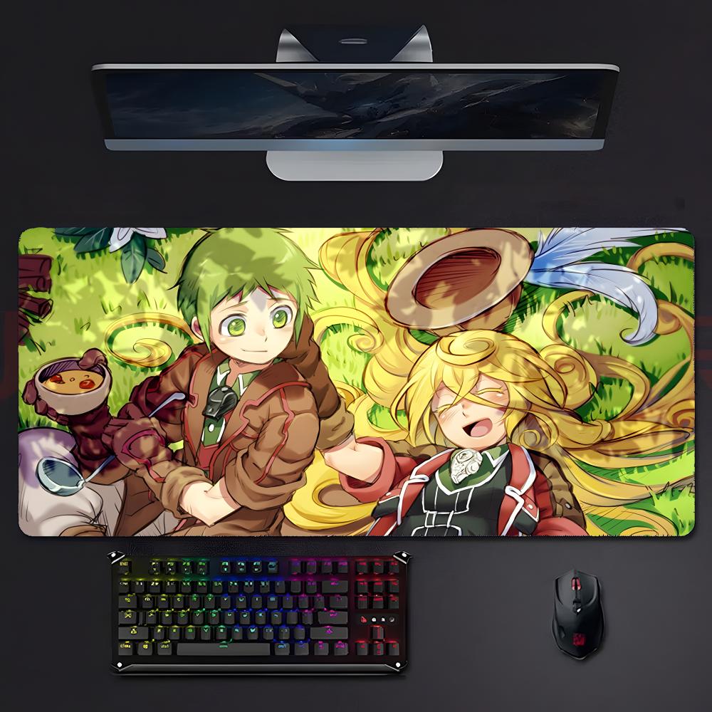 Dark Mysterious Anime Mmade In Abyss Mouse Pad Large Gaming Mousepad With Stitched Edges Thickened Desk Mat Pc