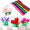 100Pcs Chenille Stems Soft DIY Crafts Twisting Stick Bright Color Creative Chenille Stems for Home Decorations