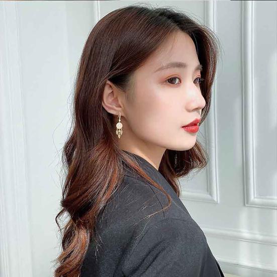 Красивые женские серьги с блестками золотого цвета, подарок на день рождения