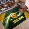 Custom Rug Green Bay Packers Pattern Print Name Text Soft Non‑Slip Floor Carpet for Home Indoor Decoration