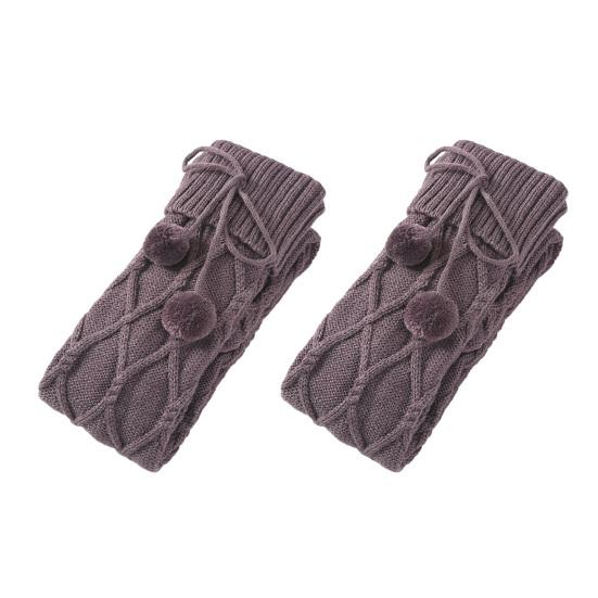 1 пара плетеных плюшевых шариков с бантом и декором, узкие длинные чулки, носки с текстурой ромба, вязаные носки выше колена