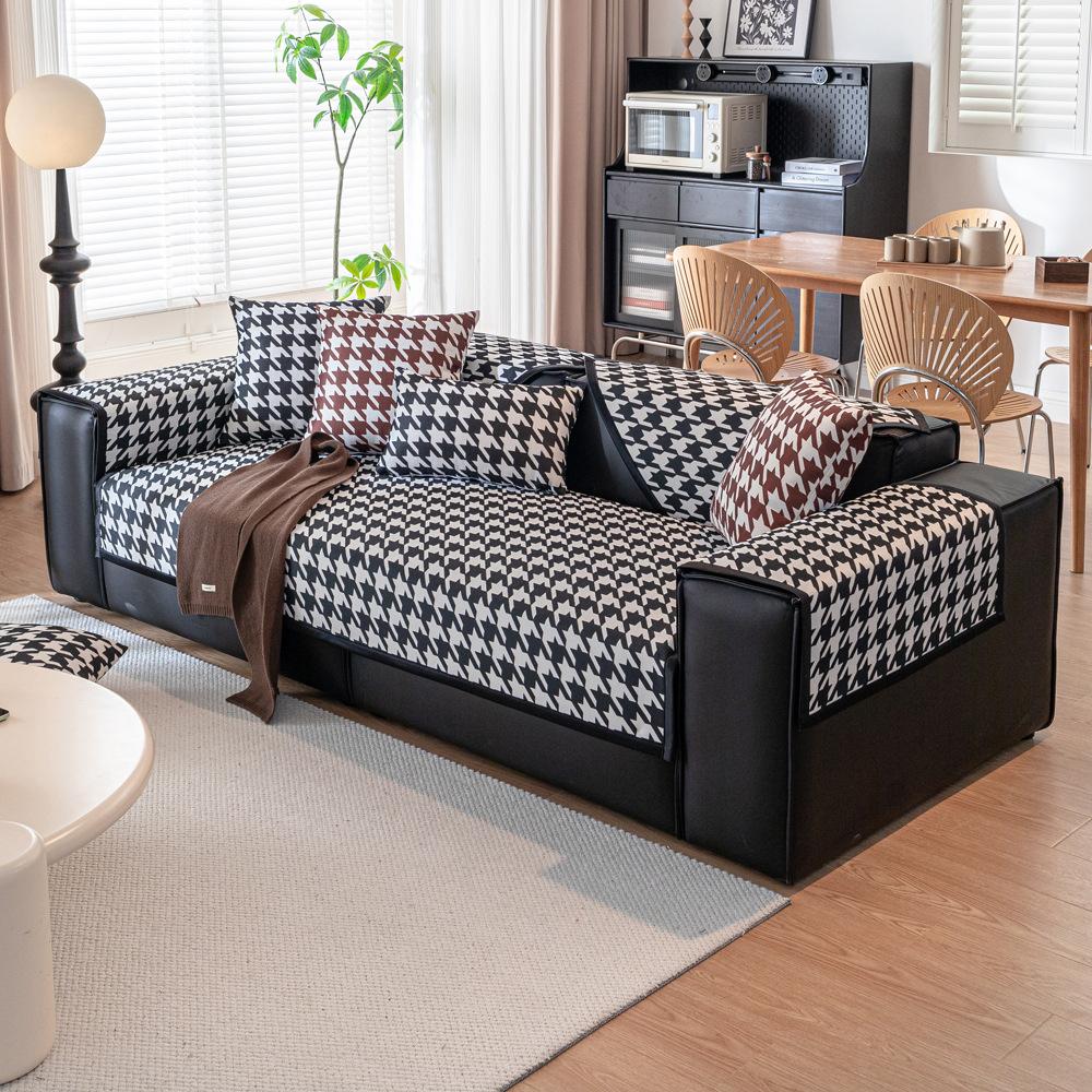 Подушка для дивана из ледяного шелка, летняя нескользящая подушка, летний коврик, моющийся высококачественный летний дневной чехол для дивана, полотенце