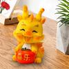 Chinese Dragon Sculpture for Car Dashboard - Elegant Wealth Ornament Home and Office