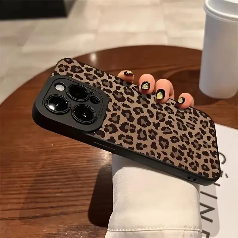 Black Eyes And Leopard Print Phone Case For iPhone 17 16 15 14 13 12 11 Pro Max XS X XR Plus 16E Air Shockproof Bumper Cover