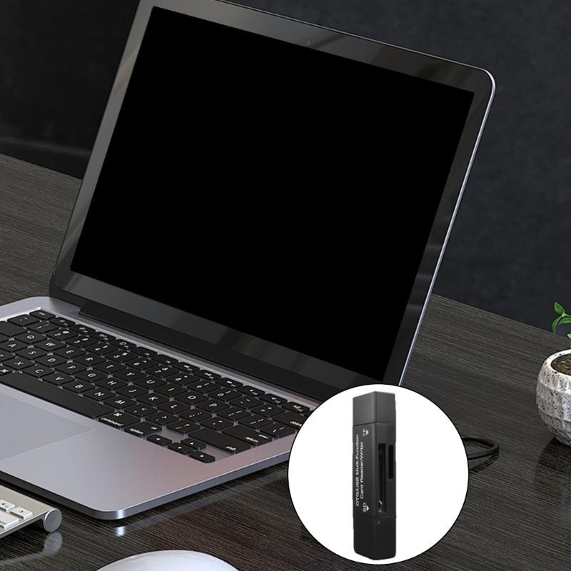 Картридер 2 в 1 USB C USB2.0 для смартфонов, ноутбуков, планшетов, устройство для записи карт SDXC TF