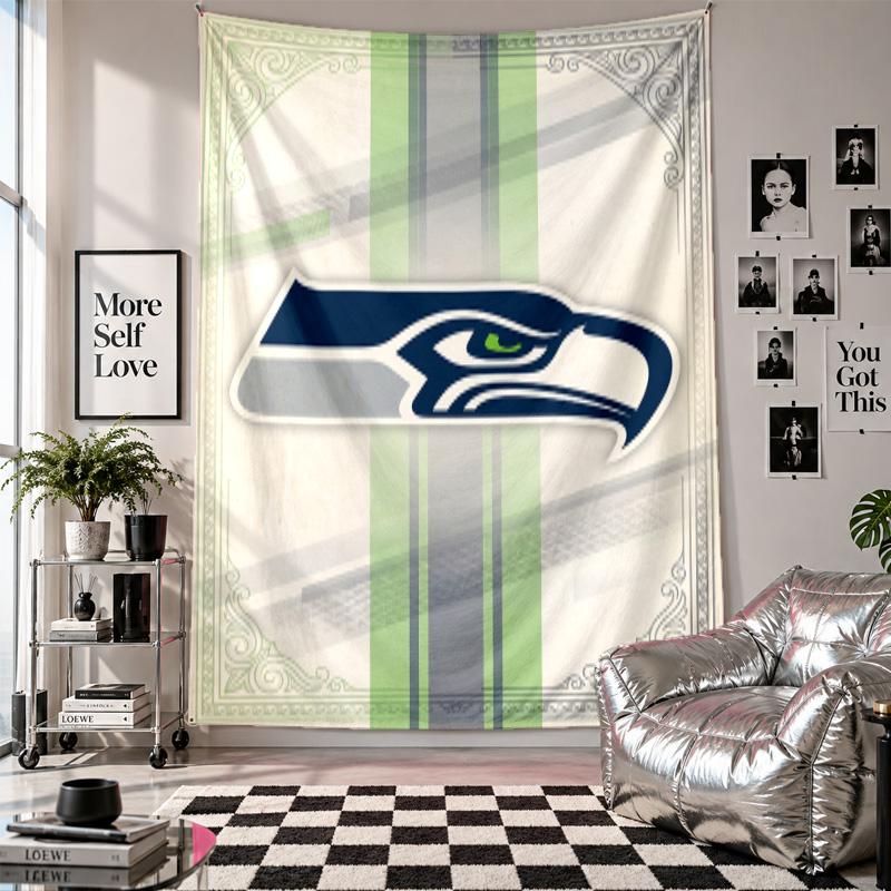 Seattle Seahawks Wall Tapestry Home Decor Wall Hanging Cloth for Bedroom Living Room Background