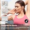 Bluetooth 5.4 Наушники 75 часов с зарядным кейсом, IPX7 Водонепроницаемые спортивные наушники с микрофоном, Беспроводные наушники с шумоподавлением