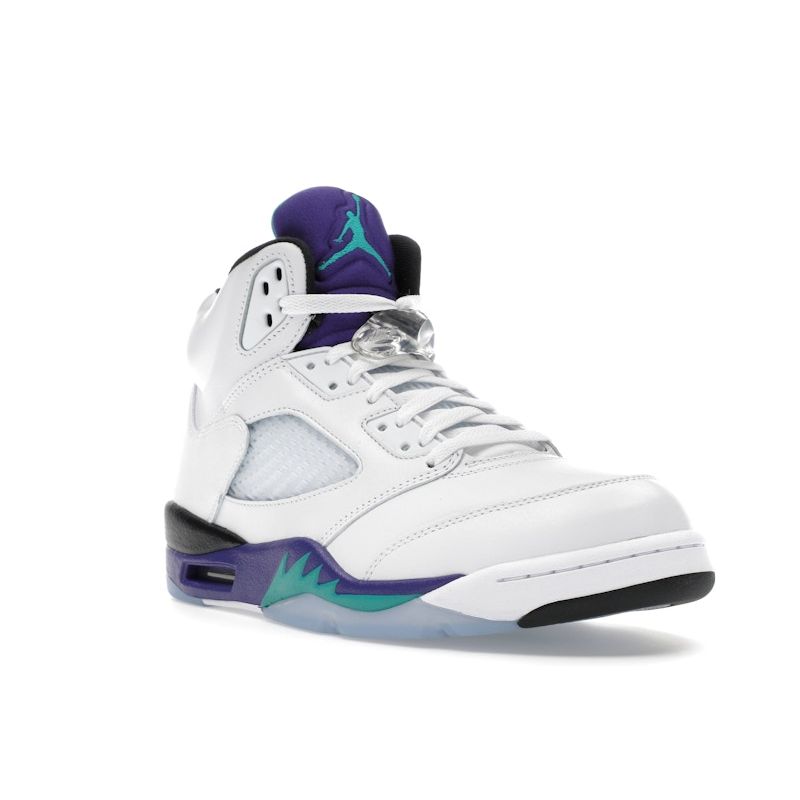 Air Jordan 5 Retro Grape 2025 Unisex Sneakers White New-Emerald Grape-Ice HQ7978-100