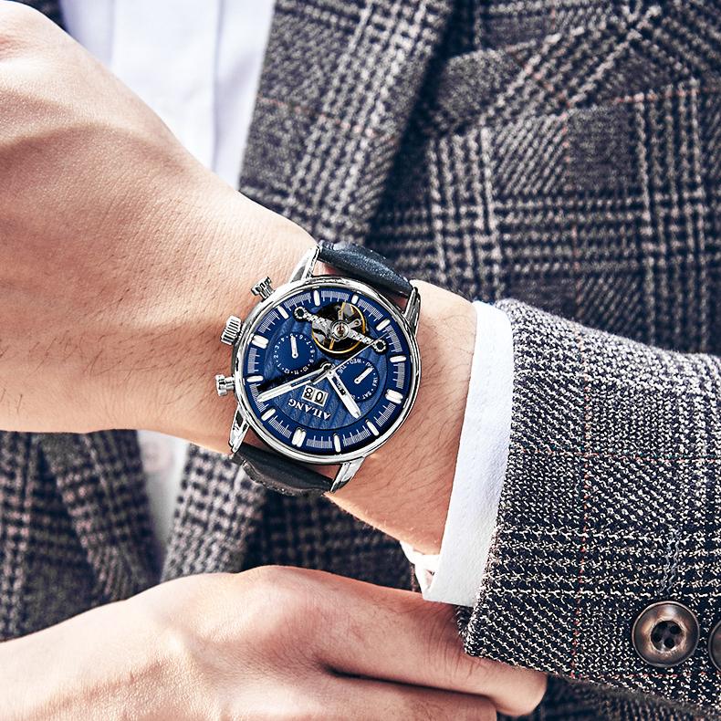 AILANG Новые мужские часы, оригинальные мужские часы, водонепроницаемые механические мужские часы Tusso, полностью автоматические полые