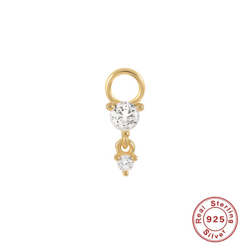 Серьги-шармы из стерлингового серебра S925, подвеска-шарм, серьги-подвески, аксессуары для серег, серьги для работы, подвеска-серьга, женские