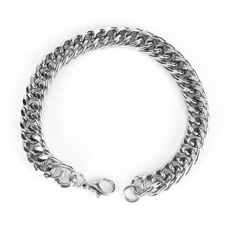 Мужской браслет из нержавеющей стали в стиле панк, браслет-цепочка, ювелирный браслет, аксессуар