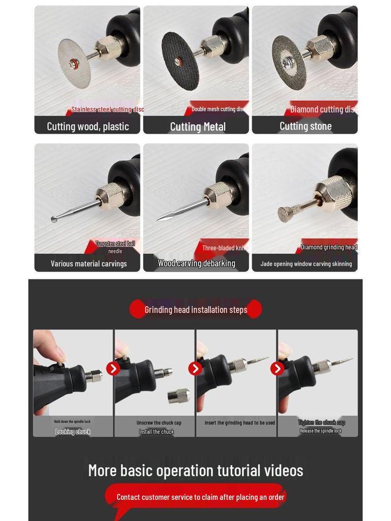 Компактная электрическая кофемолка: Ручная полировка нефрита, гравировка, резьба по дереву, мини-дрель