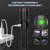 Upgrade 30W Zoom LED High Power Flashlight USB Rechargeable Torch Camping Outdoor Hunting Fishing Walking Lighting Lamp