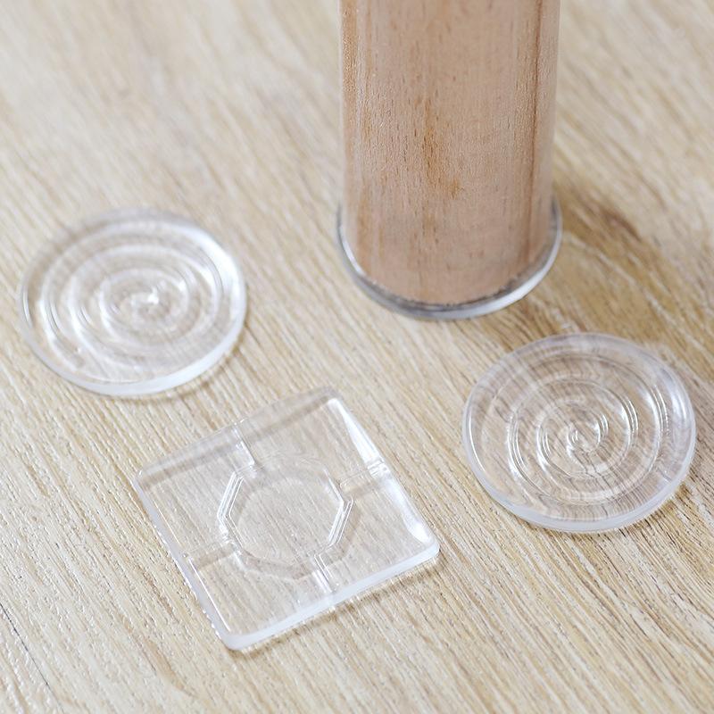 Transparent Silicone Furniture Foot Mat Table Legs Sofa Feet PU Paste Sheet Table Corner Bed Corner Anti-collision Bed Legs Mute Anti-slip Mat