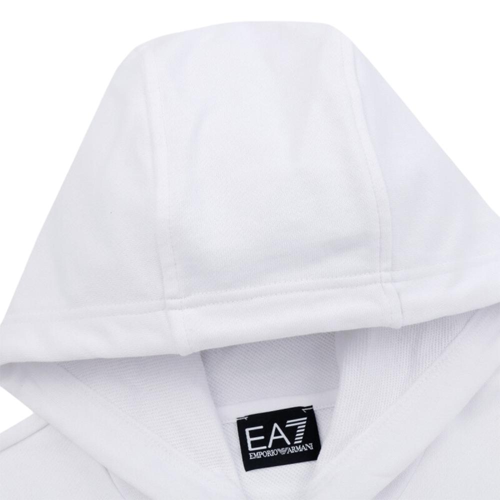Emporio Armani Свитшот с капюшоном и принтом букв SS22, с длинным рукавом, мужской, белый, 3LPM61-PJEQZ-1100