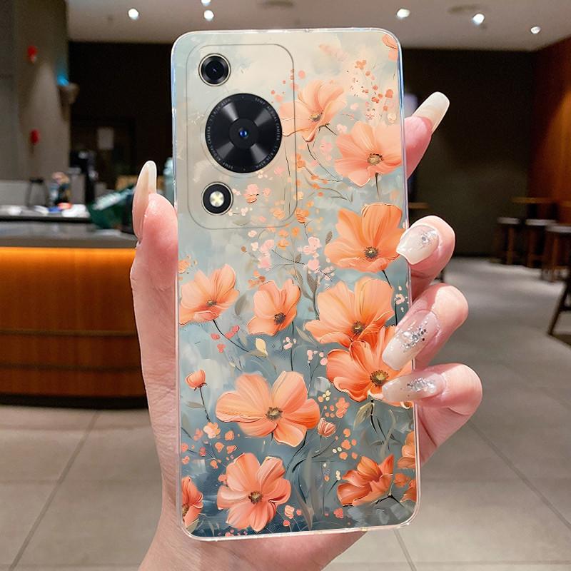 Для Huawei Nova Y63 Чехол NovaY63 Y 63 Чехол для телефона Прозрачный Силиконовый Модный Цветочный ТПУ Мягкие Чехлы для Huawei Nova Y72s Задние Крышки