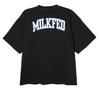 Milkfed Casual College Logo Super Big Black Women's S/S Top,