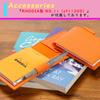 GRAVEDAD Memo Pad Cover, Rhodia No. 11 Size, Genuine Leather, Cowhide Leather, Vertical (Orange)