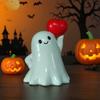 Halloween Ghost Figurine Cute Ghost Holding Heart/Pumpkin Statue Desktop Small Resin Ghost Ornament