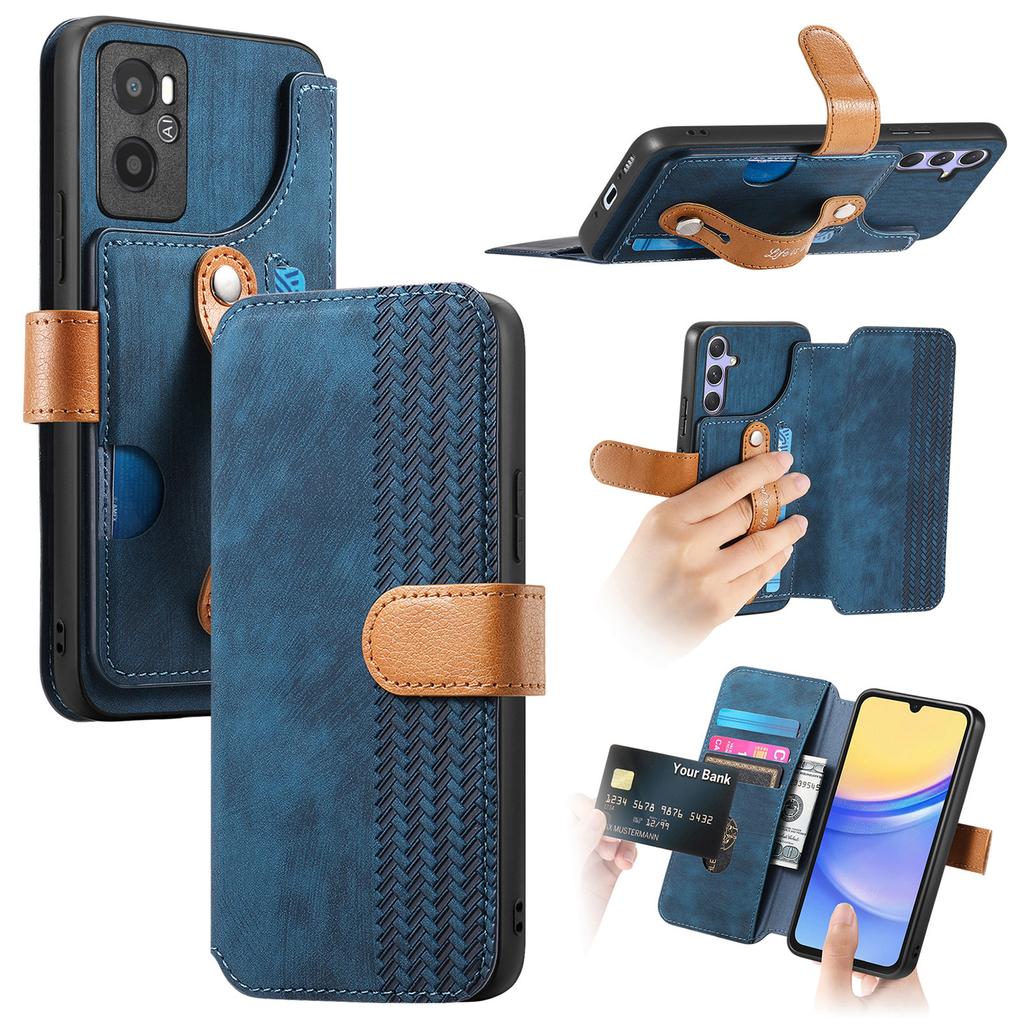Ultimate Shockproof Wallet Case for Oppo series.Realme 6/10/11/C15/C35/Oppo A53/A38/A57/A58/Reno10...| Card Holder + Stand + RFID Protection