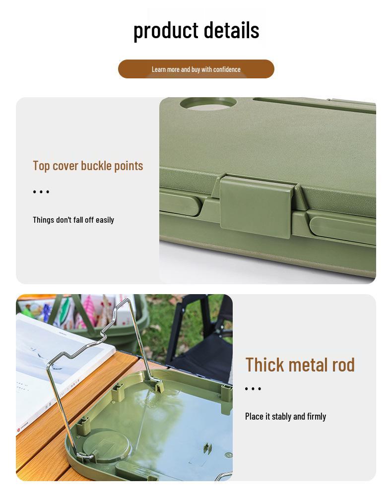 Японская многофункциональная складная корзина для пикника в стиле DOD с крышкой - Удобная и портативная для кемпинга на открытом воздухе