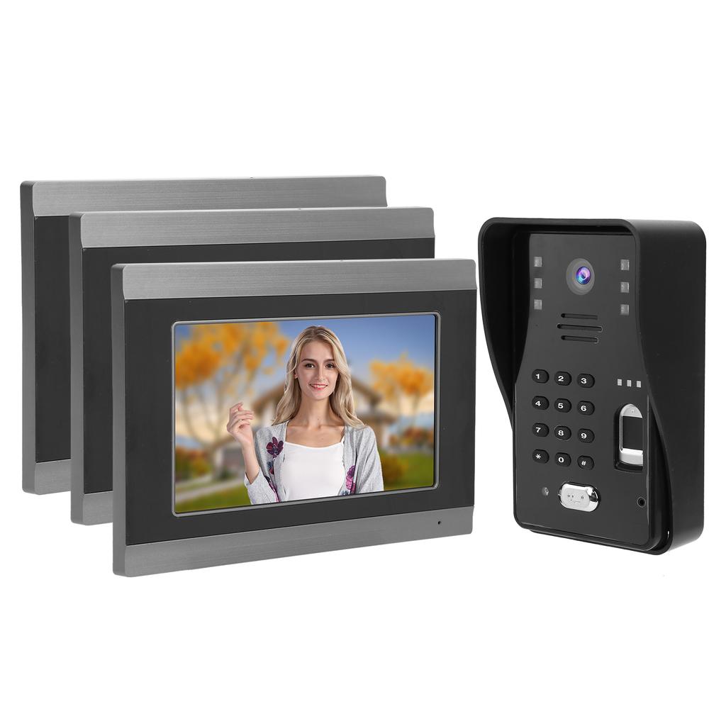 7in WiFi Video Doorbell Wired 3in1 Password with IC Fingerprint Access Control for TUYA Wifi APP