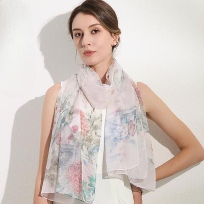 Shanghai Story Новый шелковый шарф Mulberry, женский летний тонкий универсальный принтованный платок, шарф в подарок маме