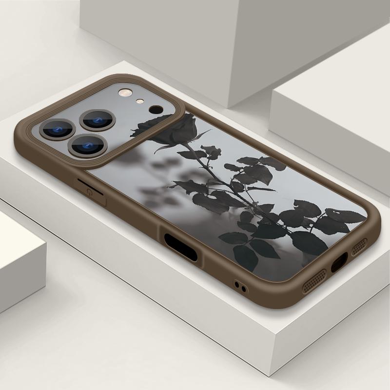 Мягкий чехол из ТПУ для iPhone 17 Pro 15 16 Pro Max 14 13 Pro Max 16e 17e Черный с принтом цветов, Конфетный цвет, Силиконовая задняя крышка