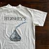 Винтажная футболка Hersheys 90-х Однострочный шов Конфета Закуска Kisses Kiss Милый Забавный