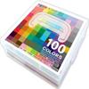 Paper Country 100 Types of Single-sided Colored Paper X 5 Pages + Plastic Case, 100 Colors, 1 Set, Korean Toy Supplies