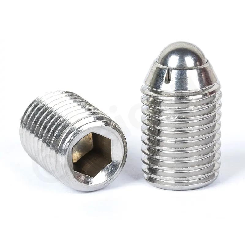 5pcs KST414-SS All Satinless Steel Spring Ball Plungers And Internal Hexgon Roller Ball Thread Bolt Screw For Locating