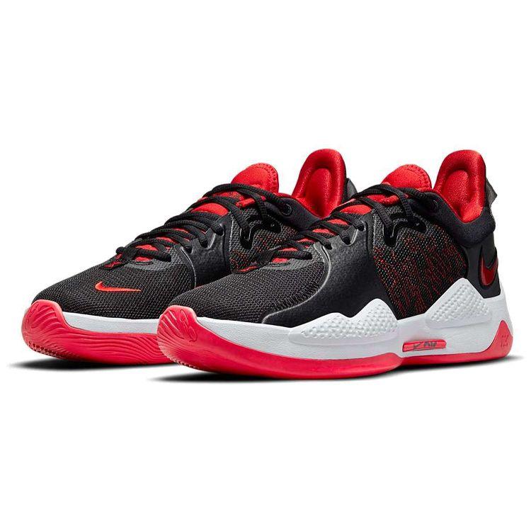 Nike PG 5 EP Bred Unisex Sneakers Black White University-Red CW3146-002