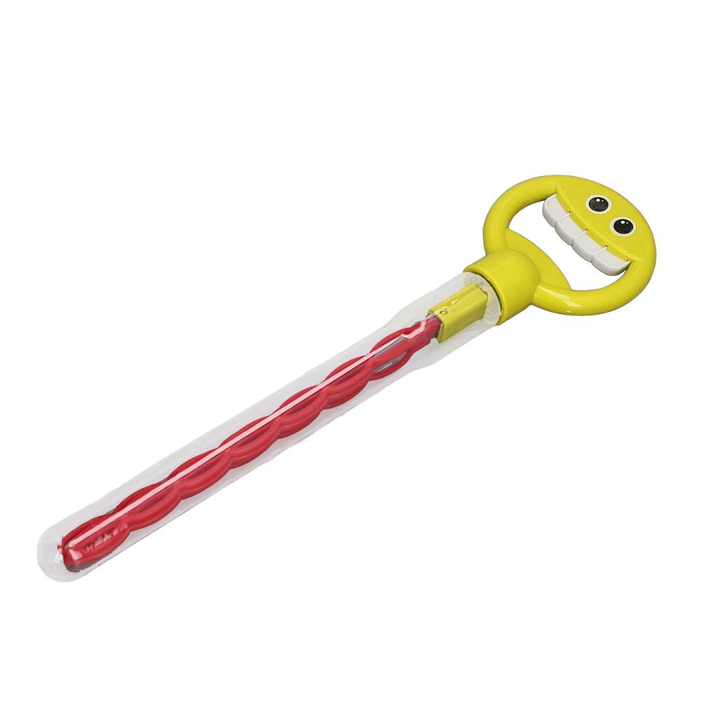 Bubble Wands Bulk 32 Holes Leakproof Plastic Children Smiling Face Bubble Stick for Outdoor Yellow