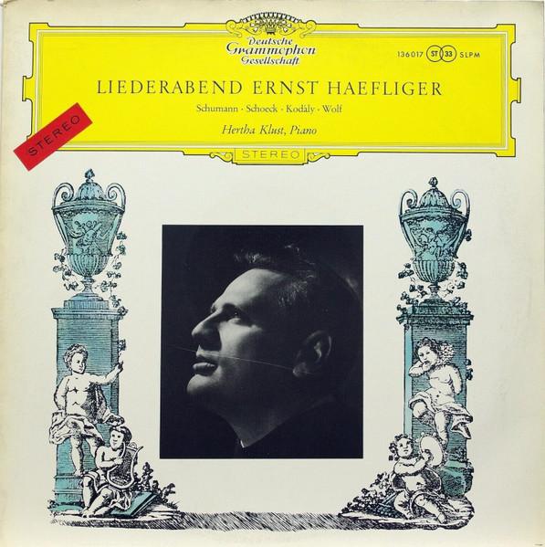 Виниловая пластинка ЭРНСТ ХЕФЛИГЕР ХЕРТА КЛЮСТ Liederabend 136017ST33SLPM Deutsche Grammo 1959 Германия Классика Б/у