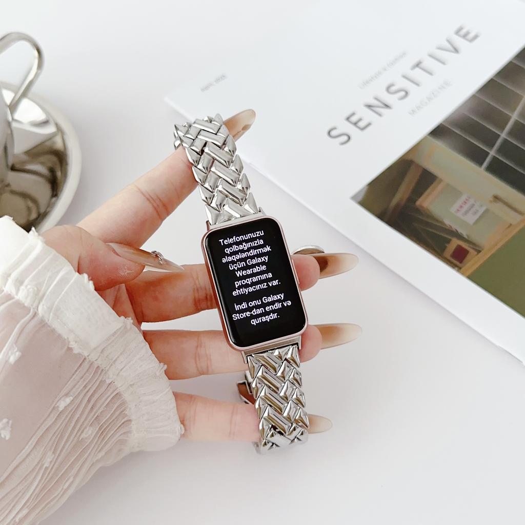 Stainless Steel Strap For Samsung Galaxy Fit3 Band Metal Bracelet For Galaxy Fit 3 SM-R390 Wristband Replacement Accessories