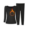 Sleepeach Warm Long Extra Cold Weather and Inner Shirt Set Women's Underwear, U-Neck, Sleeve, Fleece-Lined, Warm, Innerwear, Tights, Bottoms, Slacks,