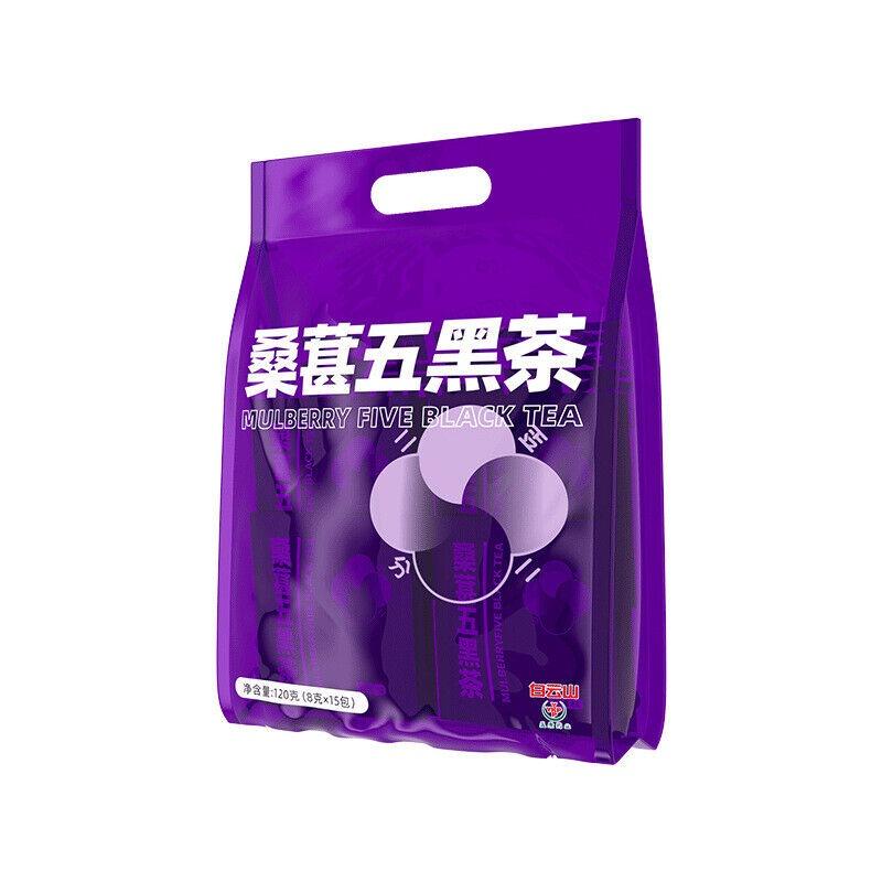 Черный чай из шелковицы Чай Юэфа Черный кунжут Черная фасоль Черный волчий чай для здоровья